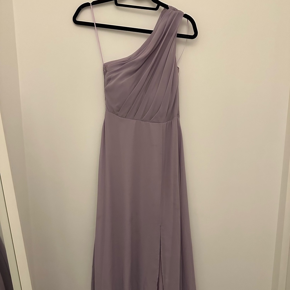 Birdy Grey One-Shoulder Lavender Gown
